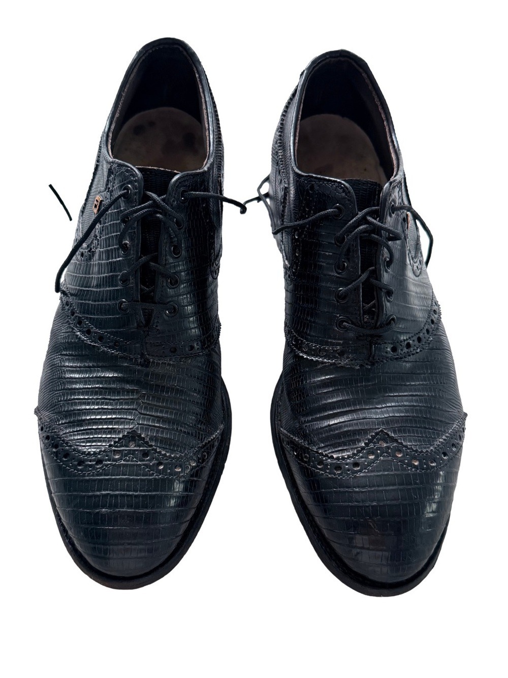 FootJoy Black Embossed Brogue Golf Shoes - Picture 5 of 6
